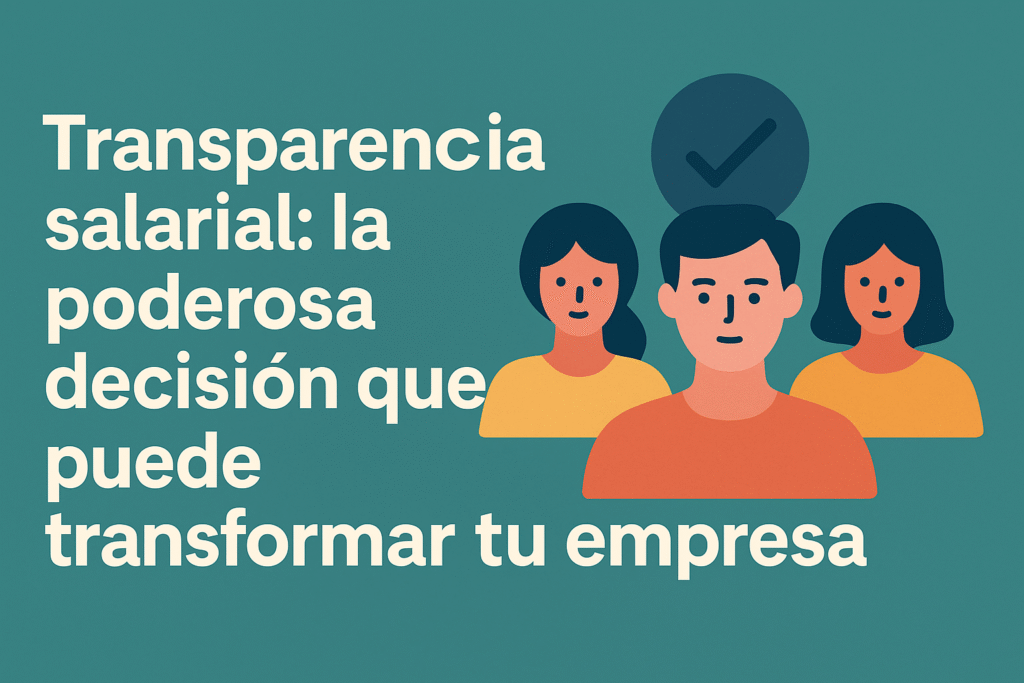 Transparencia salarial: la poderosa decisión que puede transformar tu empresa 1 Ilustración de empleados y gráfico representando transparencia salarial en empresas.
